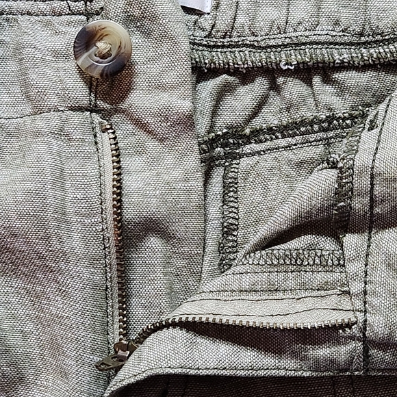 NWOT Sonoma Linen Blend Cargo Jogger Size 12 Color Army Green green - Picture 6 of 15